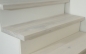 Preview: Stair tread Solid Ash Hardwood , Rustic grade, 40 mm, chalked white oiled